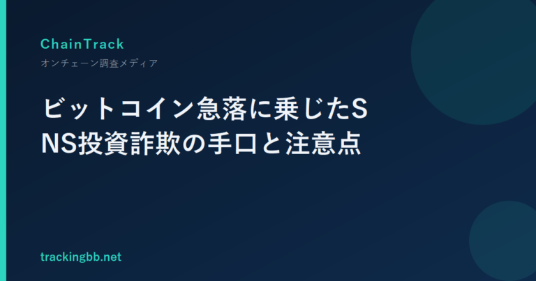 ビットコイン急落に乗じたSNS投資詐欺の手口と注意点